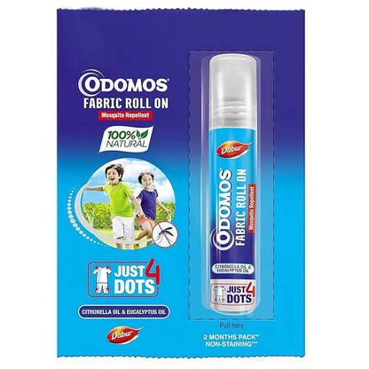 Odomos Mosquito Repellent Fabric Roll-On 8ml (Pack of 2) – Natural Protection for Kids & Adults