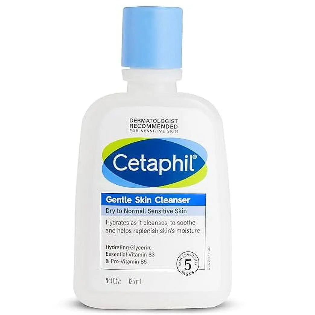 Cetaphil Gentle Skin Cleanser – 125ml | Face Wash for Dry to Normal, Sensitive Skin