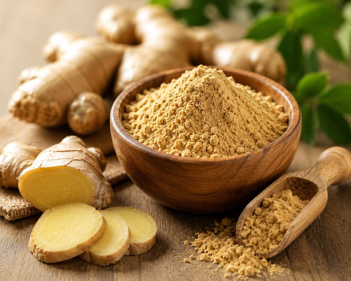Natural Ginger Powder, Fine Ground Dried Root Spice, Cooking Ingredient, Herbal Blends
