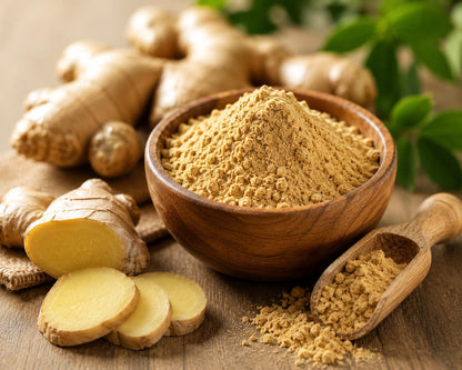 Natural Ginger Powder, Fine Ground Dried Root Spice, Cooking Ingredient, Herbal Blends