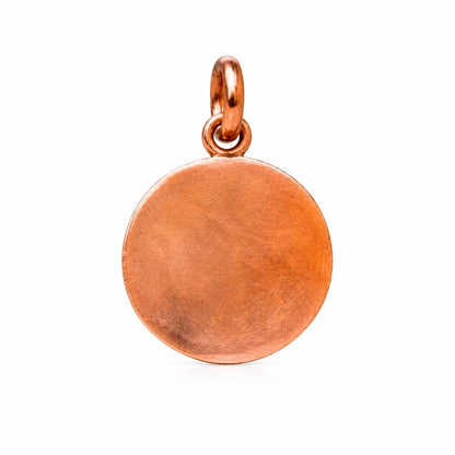 Personalized Copper Disc Pendant Necklace, Minimalist Initial Charm, Artisan Jewelry