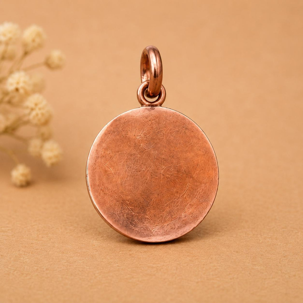 Personalized Copper Disc Pendant Necklace, Minimalist Initial Charm, Artisan Jewelry
