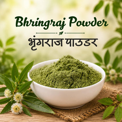 Organic Bhringraj Powder for Hair Growth | Pure Ayurvedic Leaf Powder