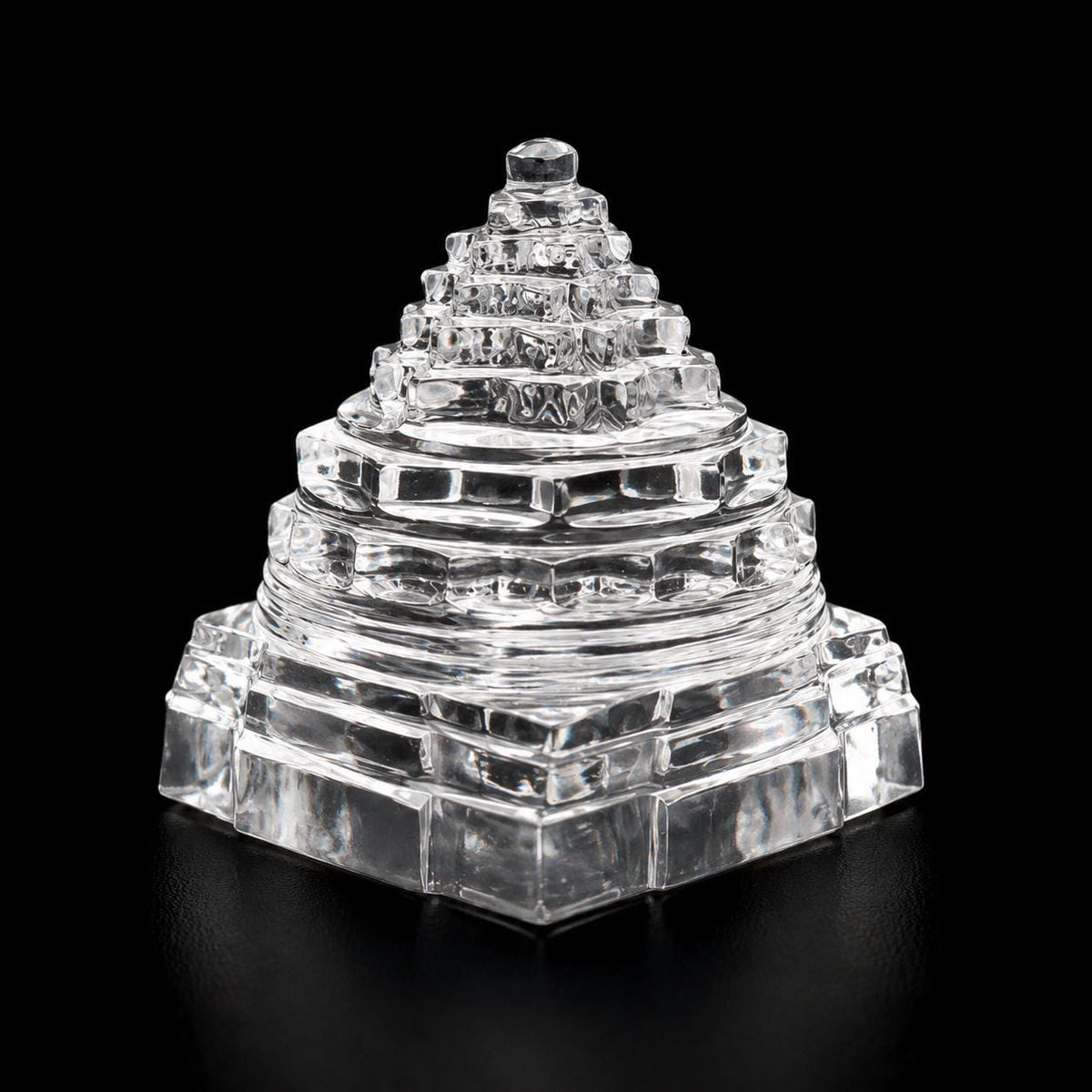 Hand-Carved Clear Quartz Crystal Figurine, Meditation Shelf Décor, Artisan Display Piece