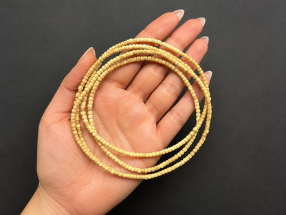 Certified Tulsi Kanthi Mala, 48 Inch Triple Line Rosary Necklace, Yoga Meditation Prayer