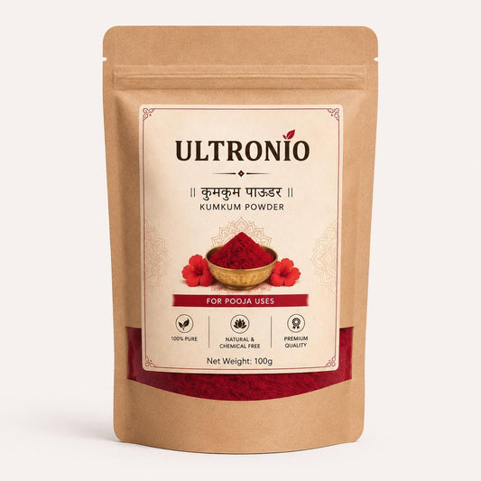 Pure Kumkum Powder for Pooja Tilak | Natural Red Hindu Ritual Supplies