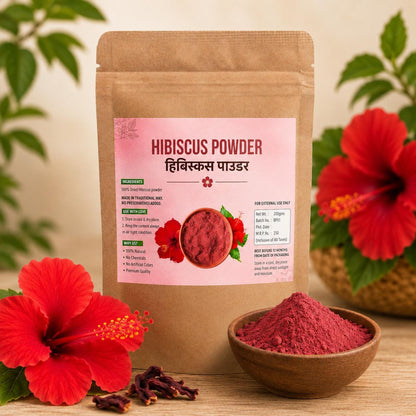 Organic Hibiscus Powder | Pure Hair Growth & Scalp Care (Chemical-Free)