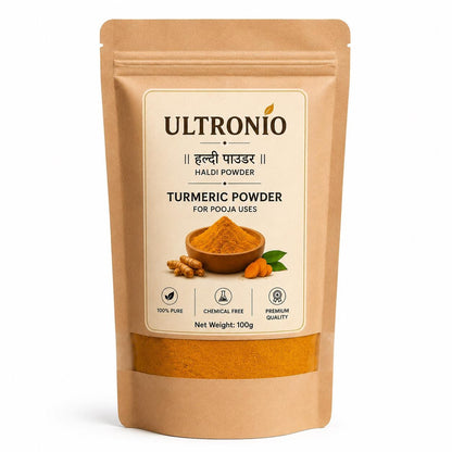 Pure Turmeric Powder (Haldi) for Pooja Rituals, Hindu Ceremonies, Festivals