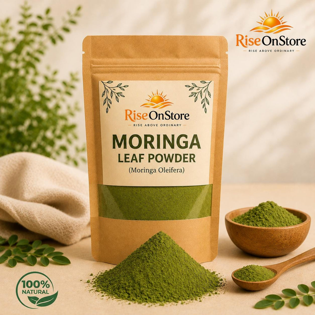 Organic Moringa Leaf Powder | Pure Superfood, Nutrient Rich, Vegan
