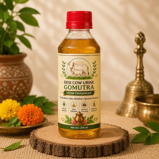 Desi Cow Urine (Gomutra) 200ml – Vrindavan Source for Puja, Abhishek, Yajna