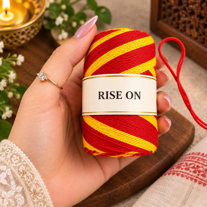 Pure Cotton Moli Kalawa Thread – Red Yellow Sacred Thread for Hindu Puja Rituals