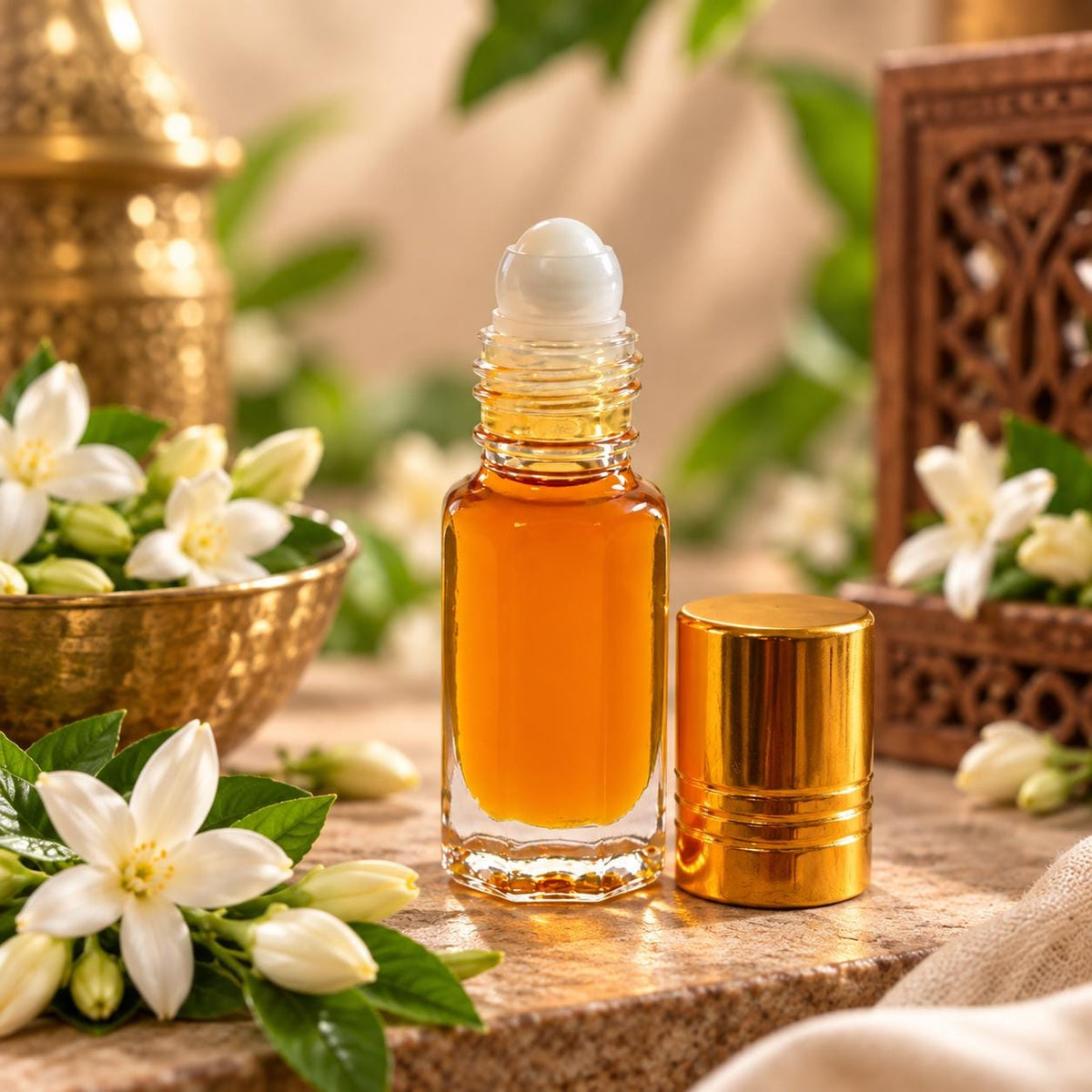 Chameli Attar Perfume Oil – 3 ml Jasmine Floral Essence (Indian Ittar)