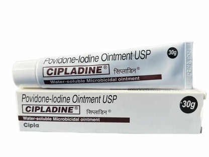 Cipladine Povidone-Iodine Ointment 30gm | Antiseptic & Microbicidal Healing Ointment | Wound Care & Infection Prevention