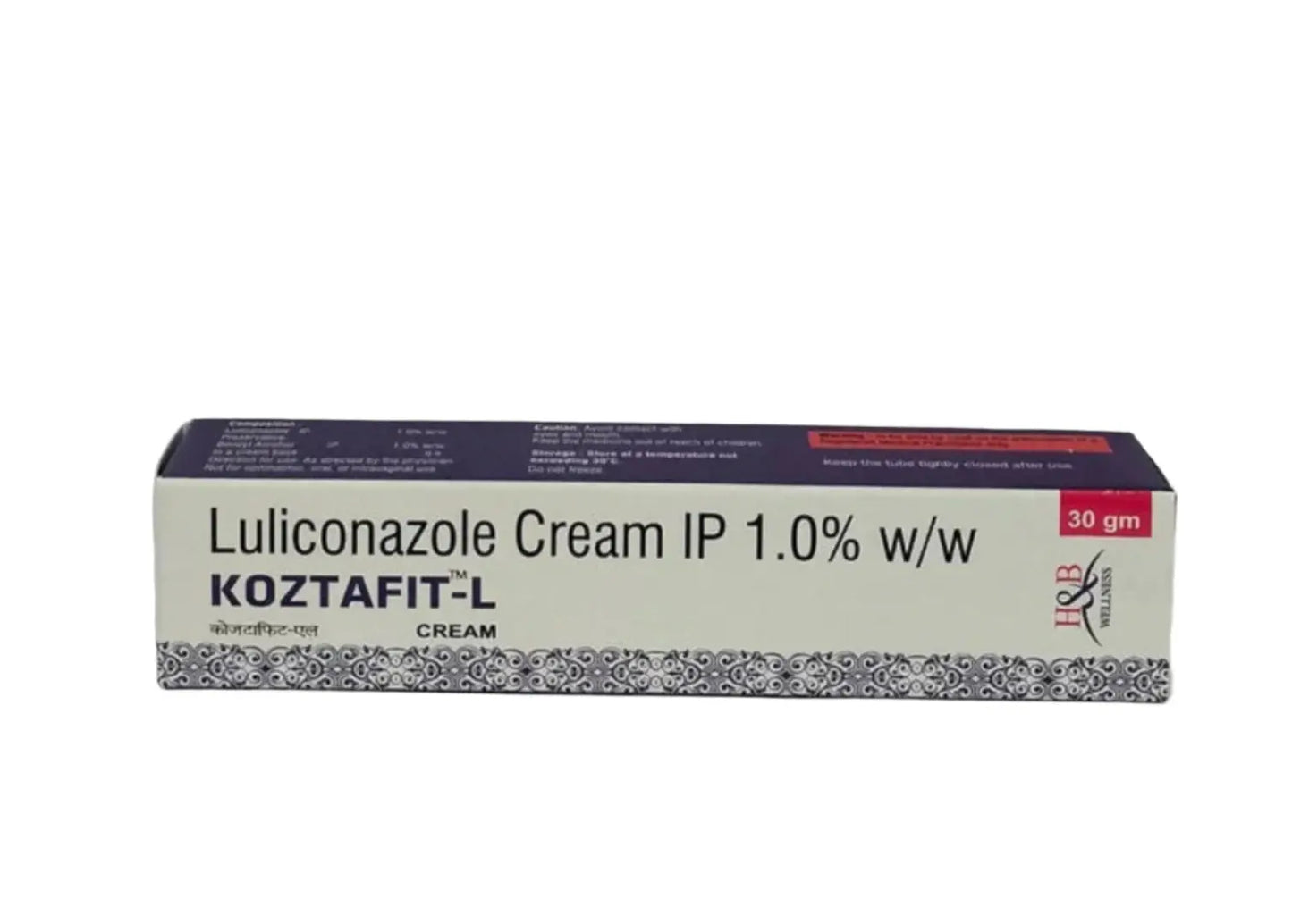 Koztafit-L Cream 30gm Pack of 2 | Luliconazole Antifungal Treatment for Ringworm, Itching & Fungal Infections