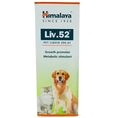 Himalaya Liv.52 Pet Liquid 200ml | Liver Tonic for Dogs & Cats | Growth & Appetite Booster | Herbal Veterinary Formula