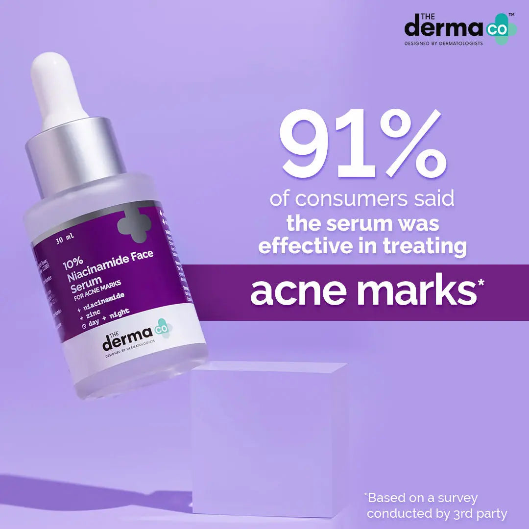 The Derma Co. 10% Niacinamide Face Serum – 30ml | Acne Marks & Oil Control Serum for Oily, Acne-Prone Skin